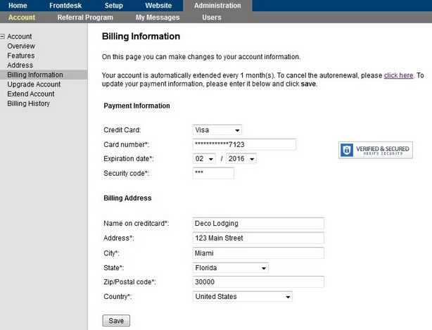 Billing Information